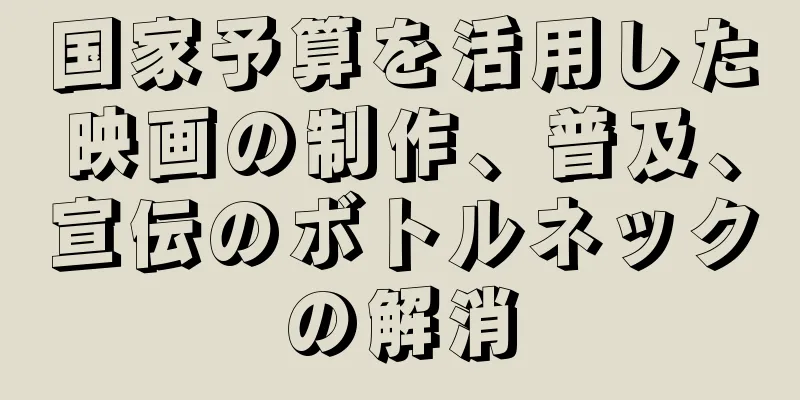 国家予算を活用した映画の制作、普及、宣伝のボトルネックの解消