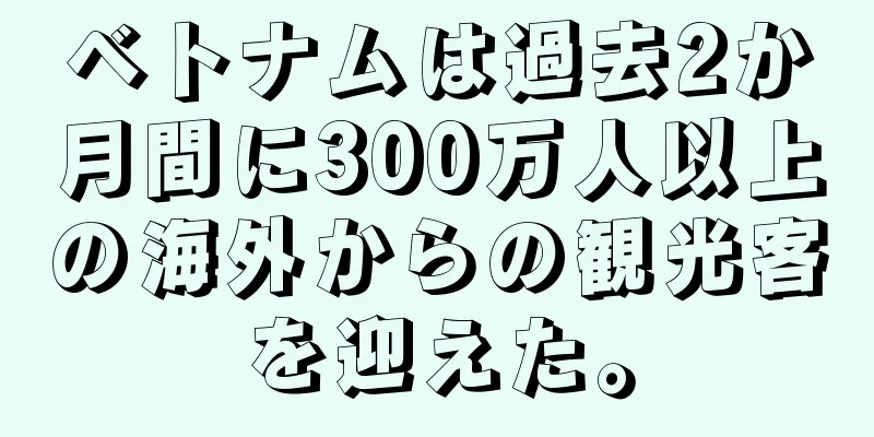 ベトナムは過去2か月間に300万人以上の海外からの観光客を迎えた。