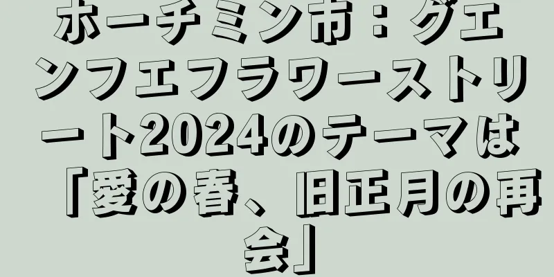ホーチミン市：グエンフエフラワーストリート2024のテーマは「愛の春、旧正月の再会」