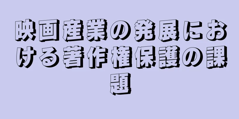 映画産業の発展における著作権保護の課題