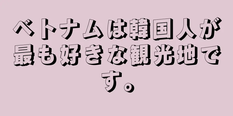 ベトナムは韓国人が最も好きな観光地です。
