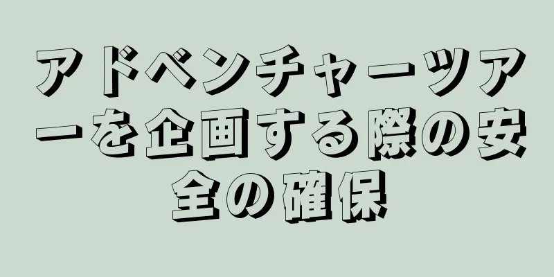 アドベンチャーツアーを企画する際の安全の確保