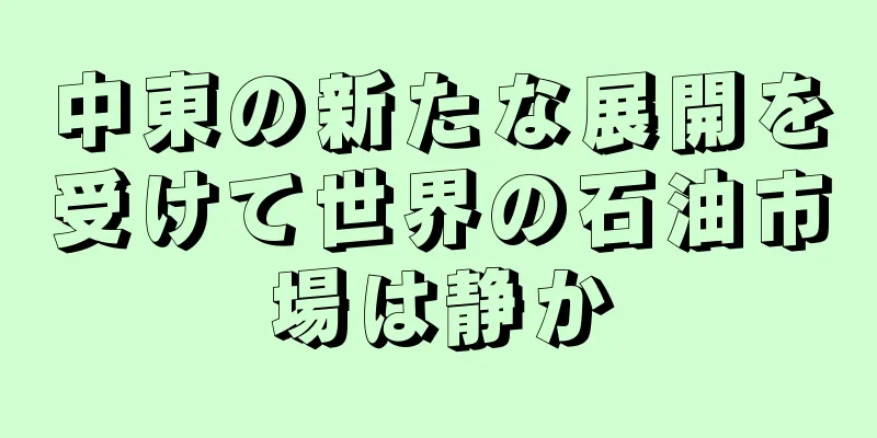 中東の新たな展開を受けて世界の石油市場は静か