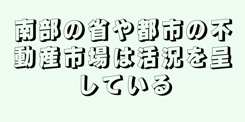 南部の省や都市の不動産市場は活況を呈している