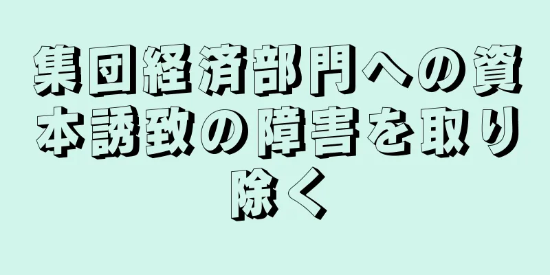 集団経済部門への資本誘致の障害を取り除く