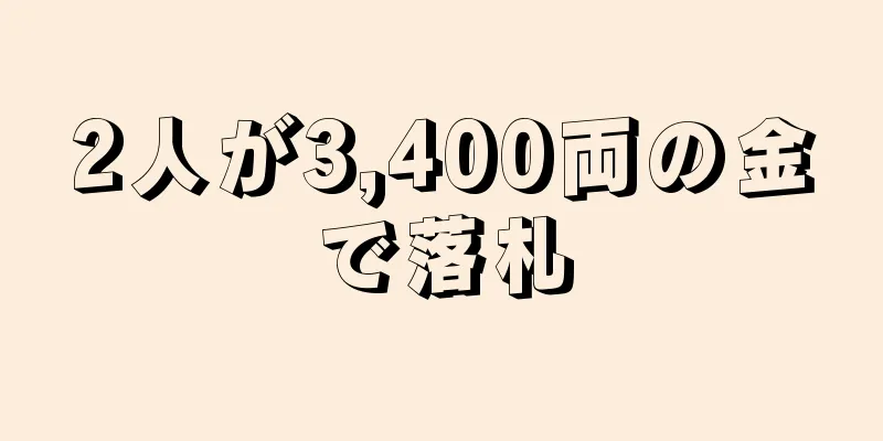 2人が3,400両の金で落札