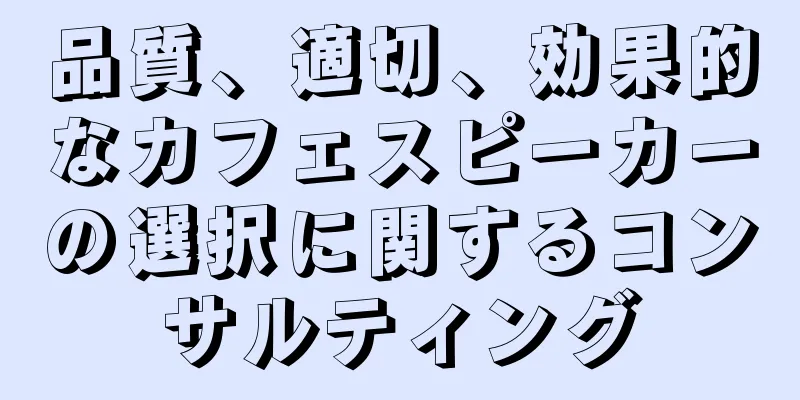 品質、適切、効果的なカフェスピーカーの選択に関するコンサルティング