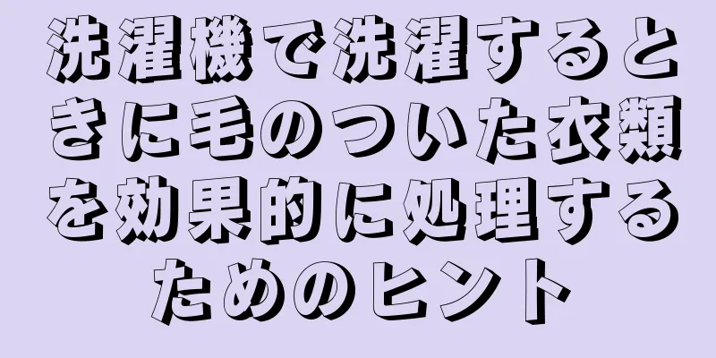 洗濯機で洗濯するときに毛のついた衣類を効果的に処理するためのヒント