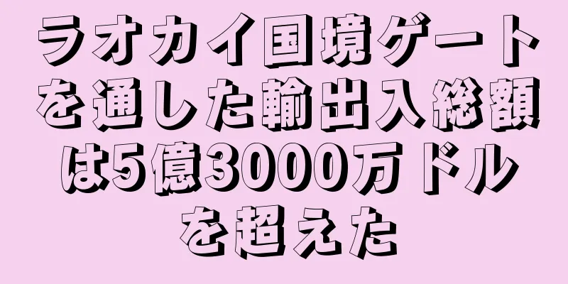 ラオカイ国境ゲートを通した輸出入総額は5億3000万ドルを超えた