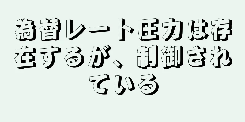 為替レート圧力は存在するが、制御されている