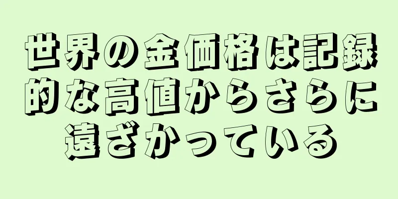世界の金価格は記録的な高値からさらに遠ざかっている