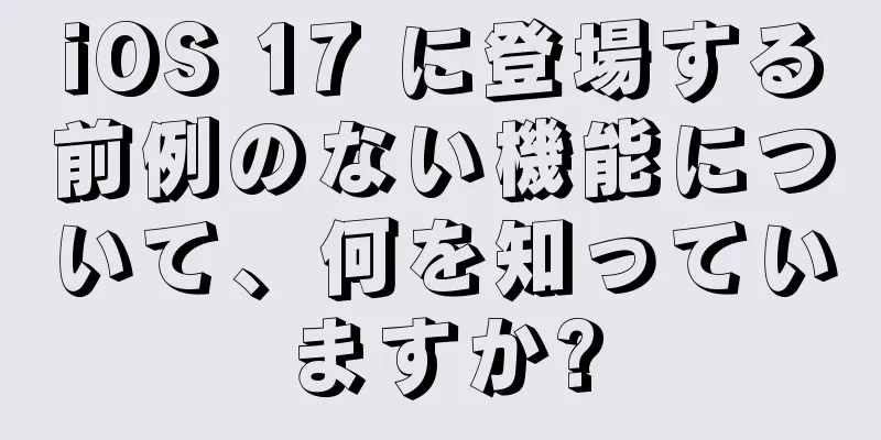 iOS 17 に登場する前例のない機能について、何を知っていますか?