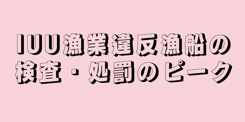 IUU漁業違反漁船の検査・処罰のピーク