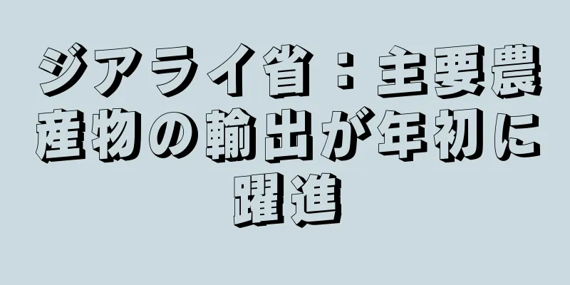 ジアライ省：主要農産物の輸出が年初に躍進