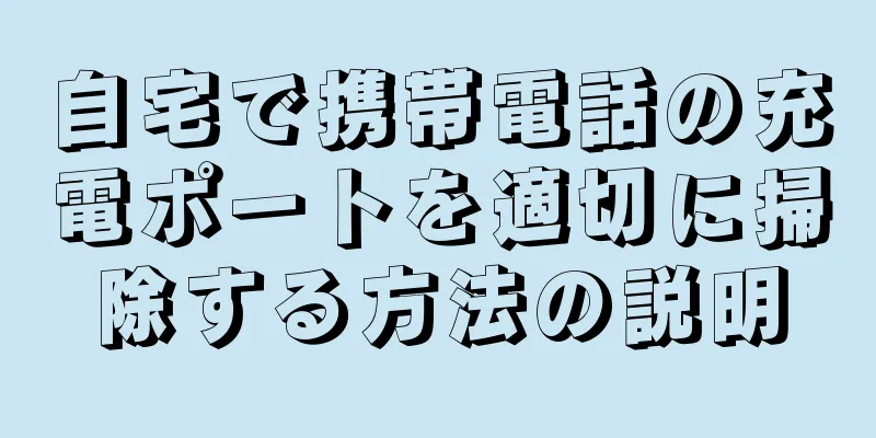 自宅で携帯電話の充電ポートを適切に掃除する方法の説明