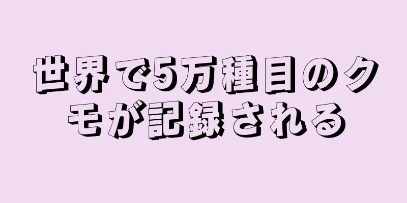 世界で5万種目のクモが記録される