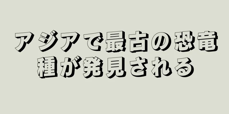 アジアで最古の恐竜種が発見される