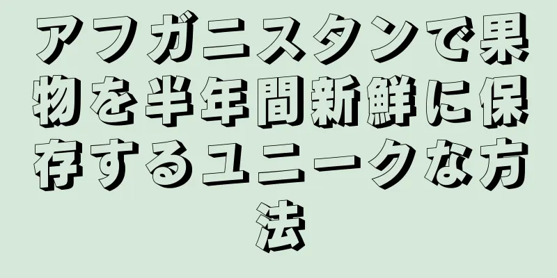 アフガニスタンで果物を半年間新鮮に保存するユニークな方法