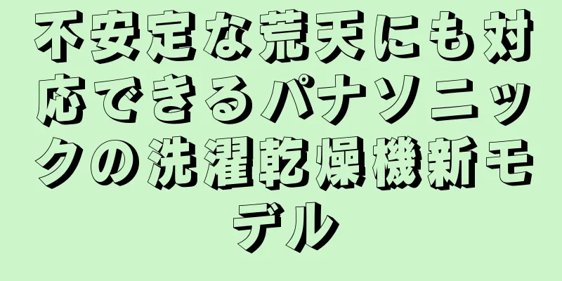 不安定な荒天にも対応できるパナソニックの洗濯乾燥機新モデル