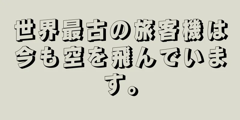 世界最古の旅客機は今も空を飛んでいます。