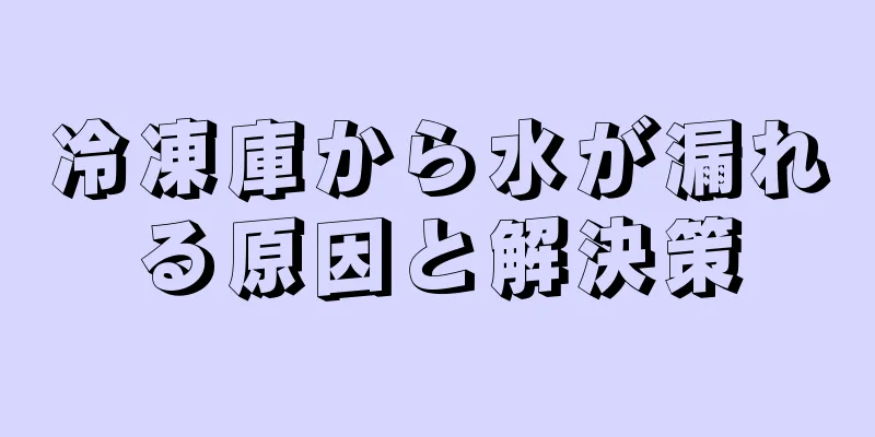 冷凍庫から水が漏れる原因と解決策