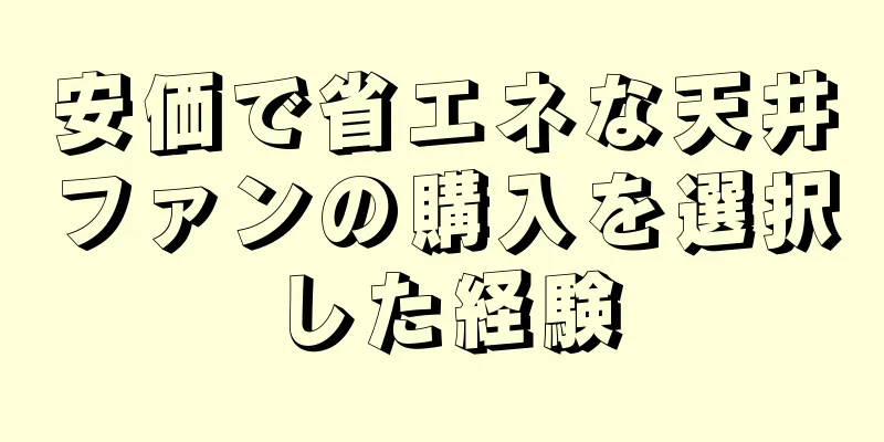 安価で省エネな天井ファンの購入を選択した経験