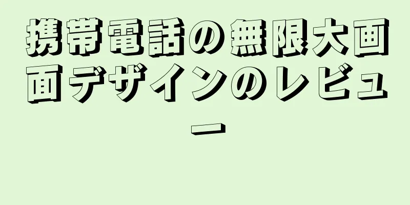 携帯電話の無限大画面デザインのレビュー