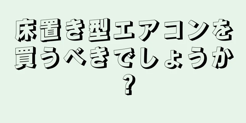 床置き型エアコンを買うべきでしょうか？